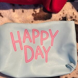 Light Blue 'Happy Day' Pouch